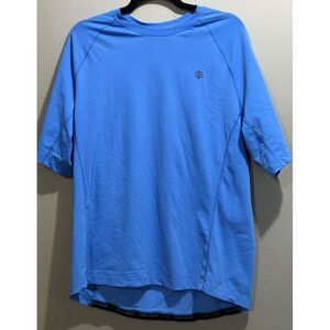Coolibar UPF 50+ UV Men's Light Blue & Blue‎ Tee Shirts (2) Workout Large